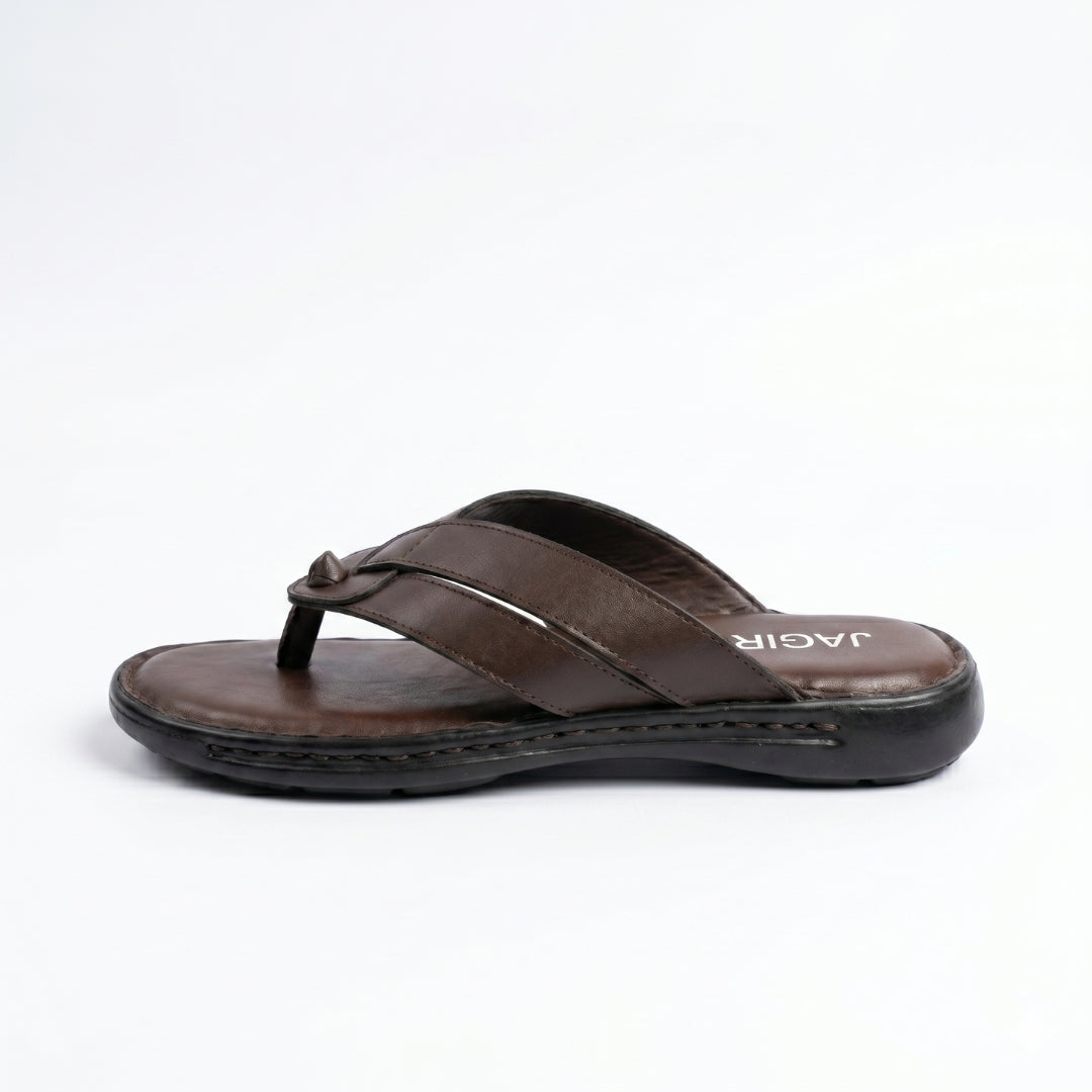Leather Chappal - Brown