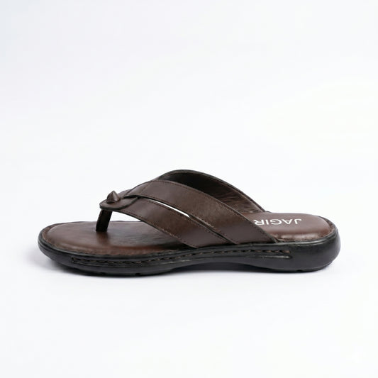 Leather Chappal - Brown
