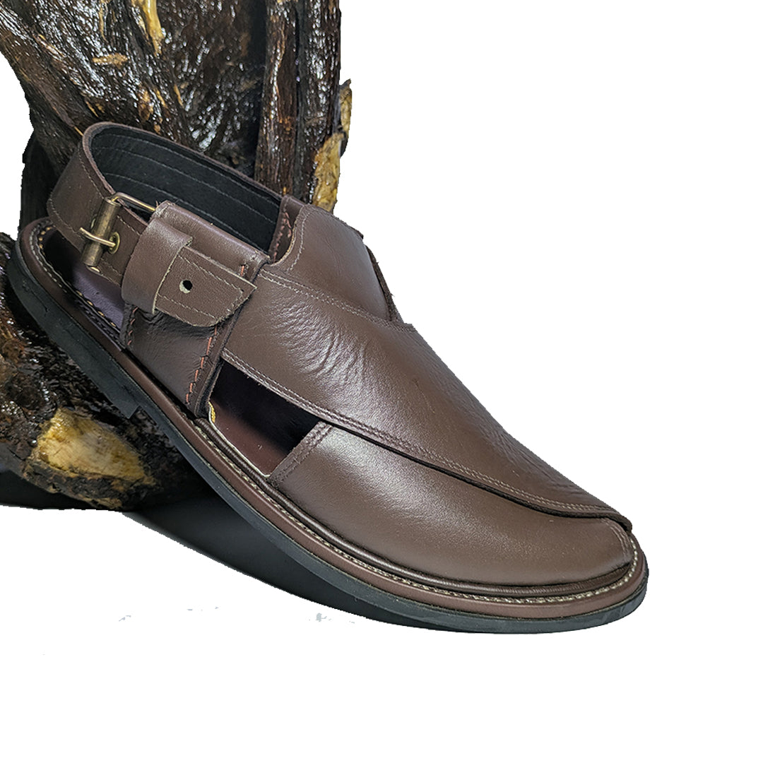 Brown Leather Peshawari Sandals