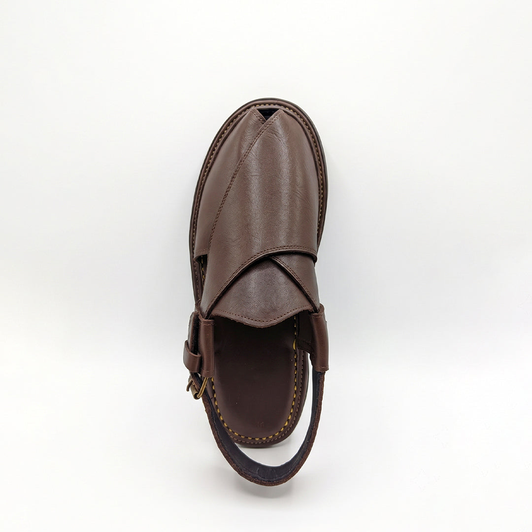 Brown Leather Peshawari Sandals