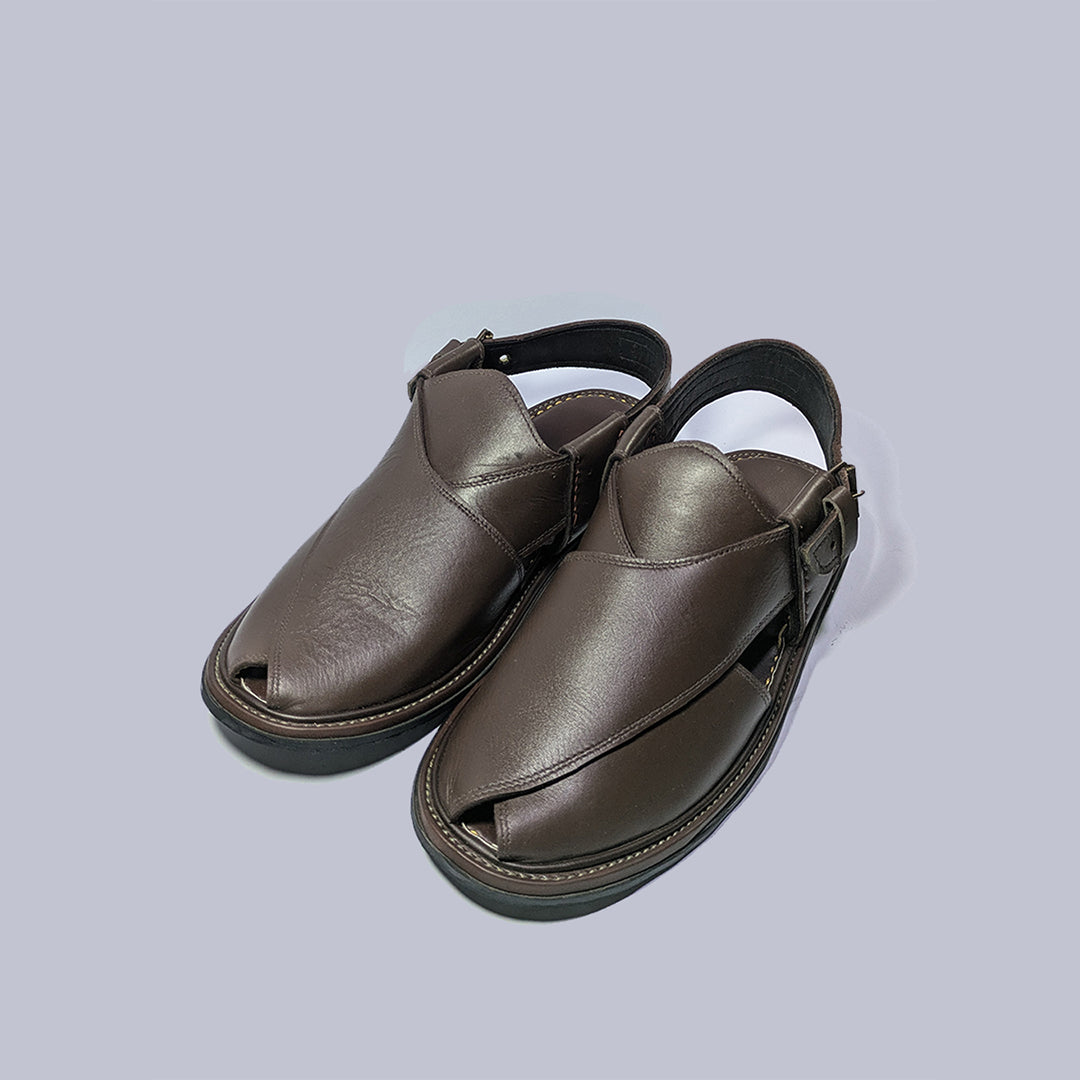 Brown Leather Peshawari Sandals